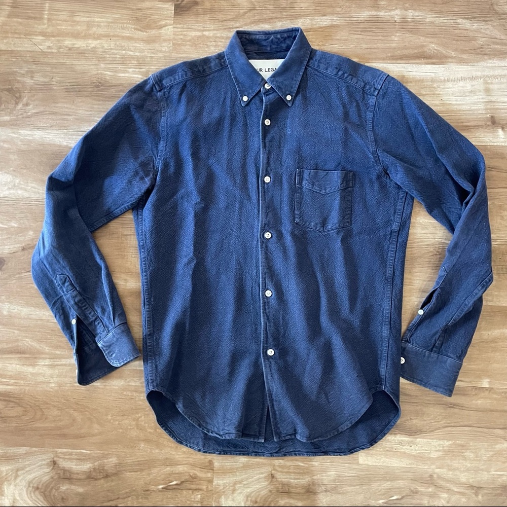 Our Legacy, Blue / Navy Long Sleeve Button Down, Size 46